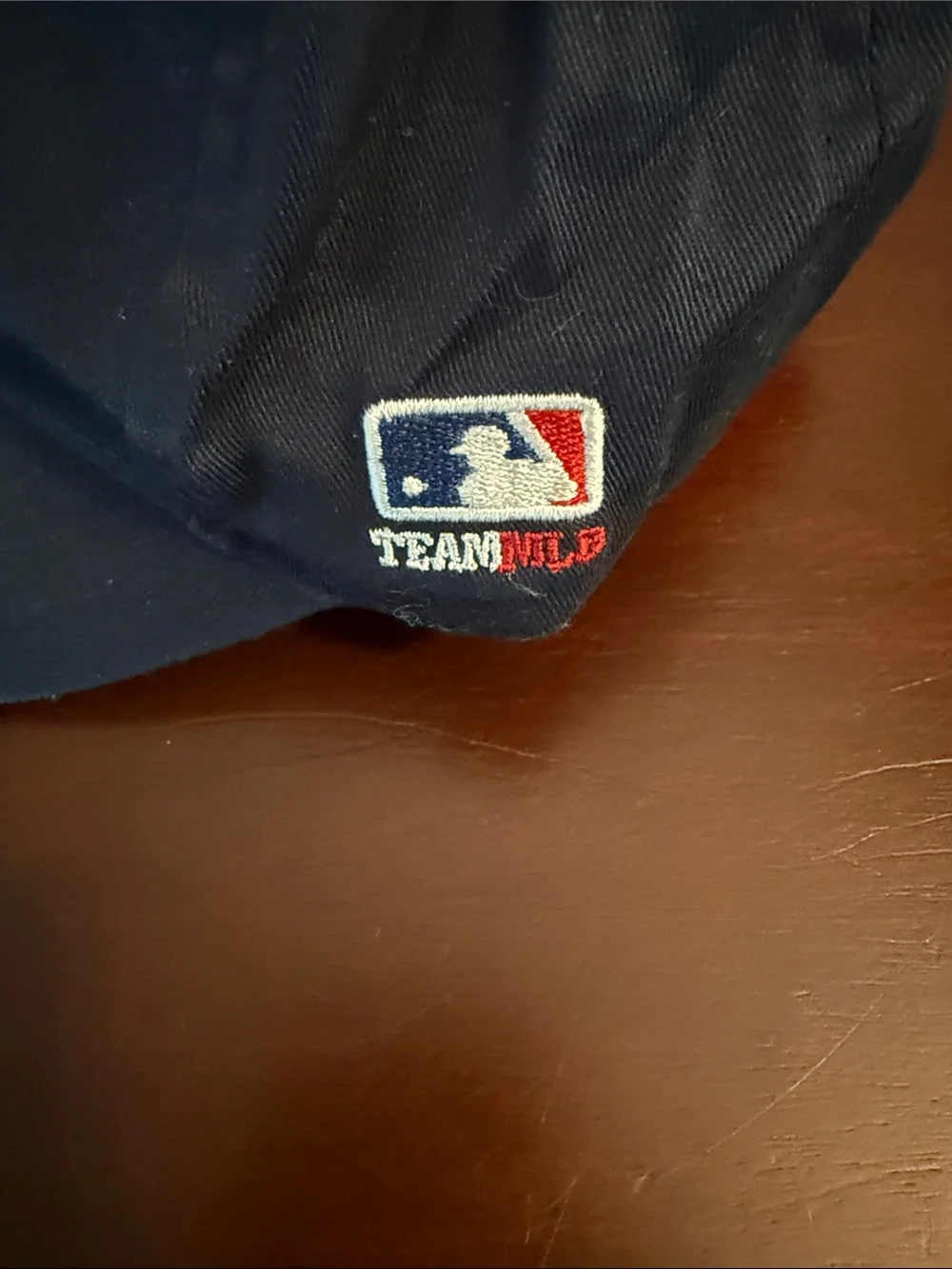 MLB Logo Navy Baseball Cap with Team MLB Embroidery